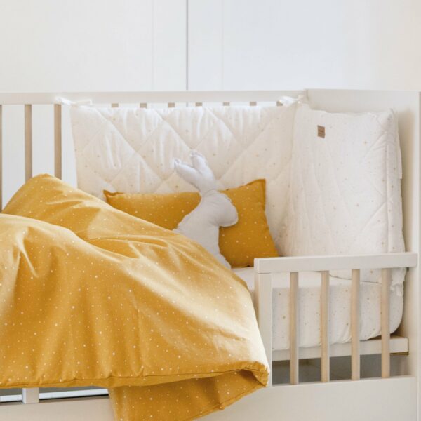 Cot Duvet Cover Set- Yellow Mustard - Image 2