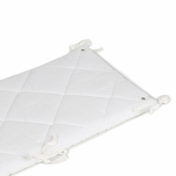 XL Full Cot Bumper Diamond Quilt - White - Image 4